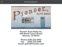 Tablet Screenshot of pioneerautobody.com